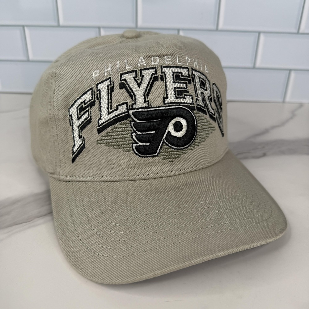 Philadelphia Flyers Pomona Hat‎ Cap Snap Back Mens Khaki Black Embroidered NWOT
